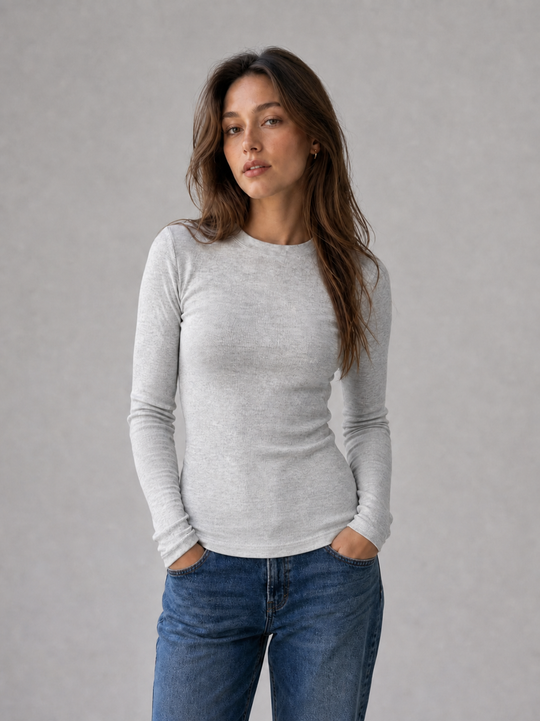Ribbed Long Sleeve Tee