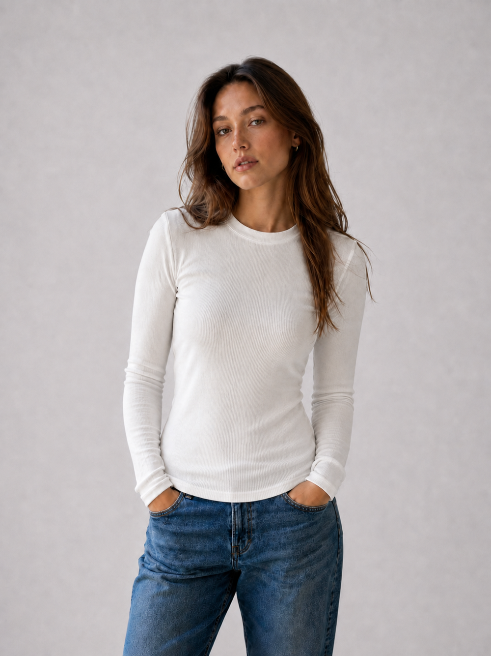 Ribbed Long Sleeve Tee