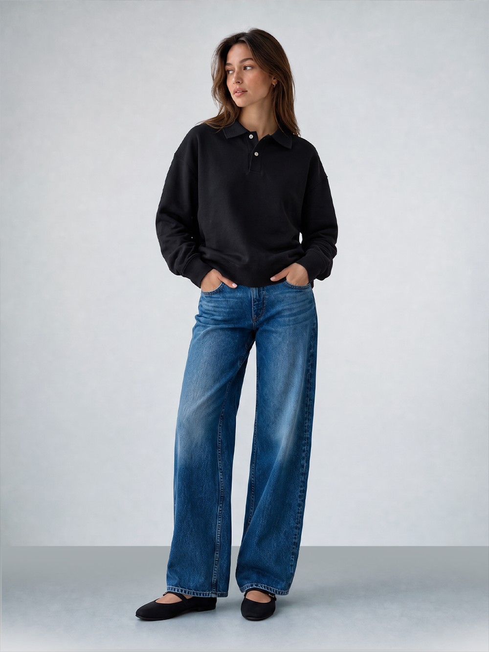 Collared Sweatshirt