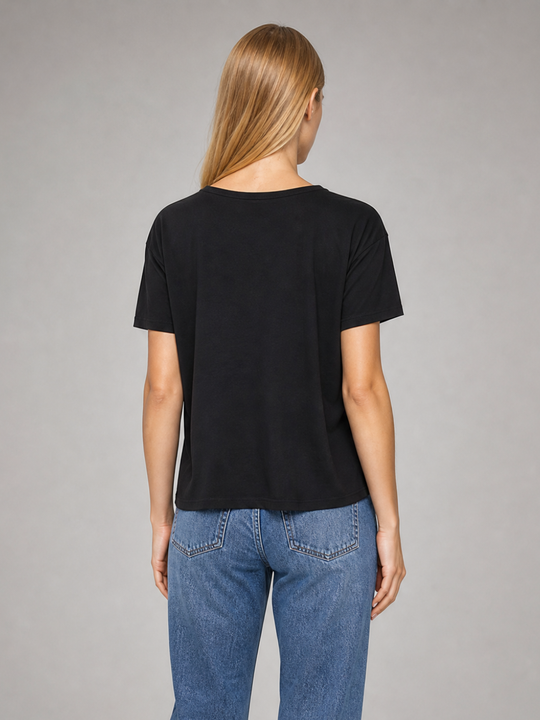 Boxy V Neck Tee