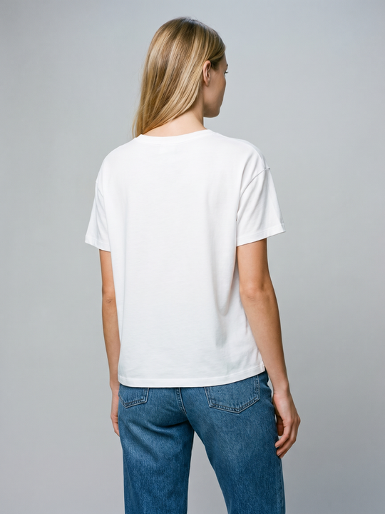 Boxy V Neck Tee