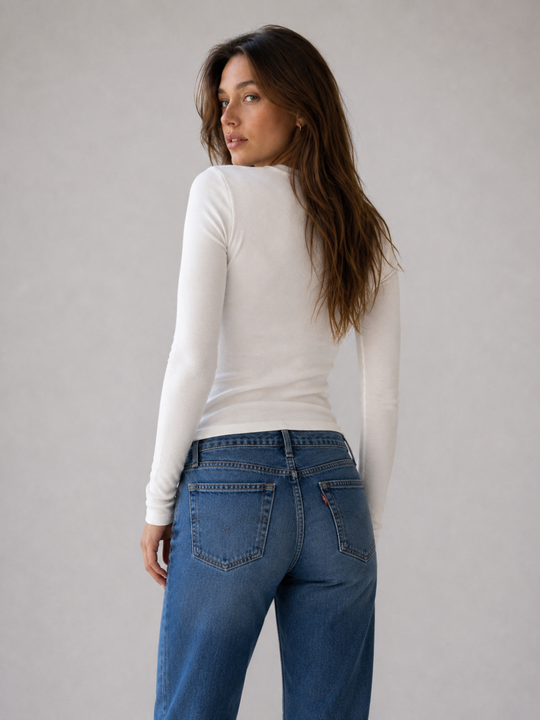 Ribbed Long Sleeve Tee