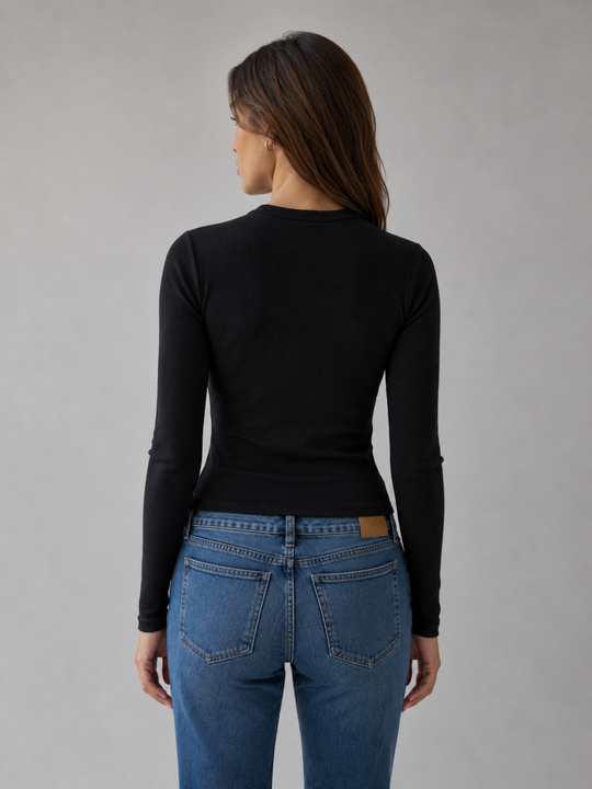 Ribbed Long Sleeve Tee