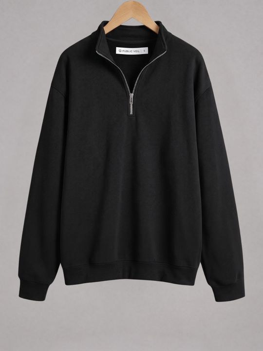 Oversized Half-Zip Sweatshirt