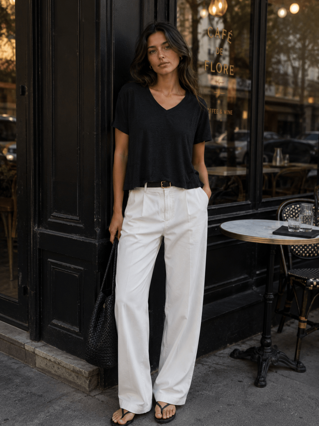 Boxy V Neck Tee - Public Veil