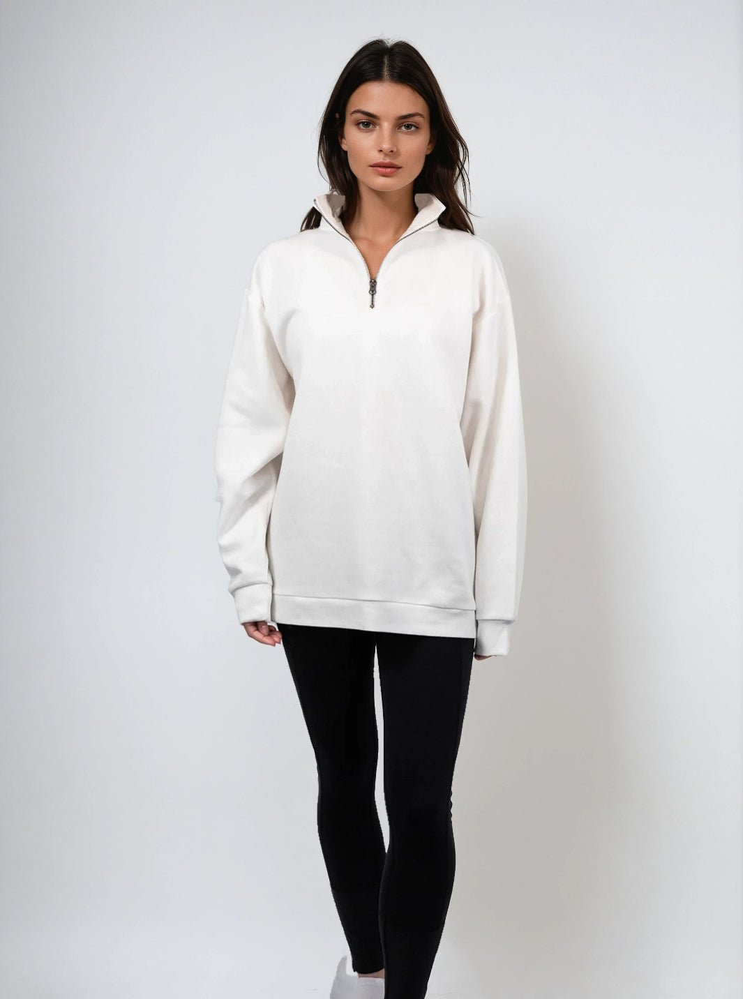 Oversized Half-Zip Sweatshirt