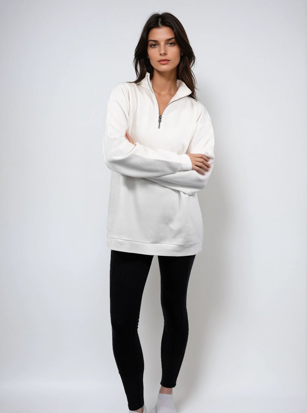Boyfriend Half - Zip Sweatshirt - Public Veil