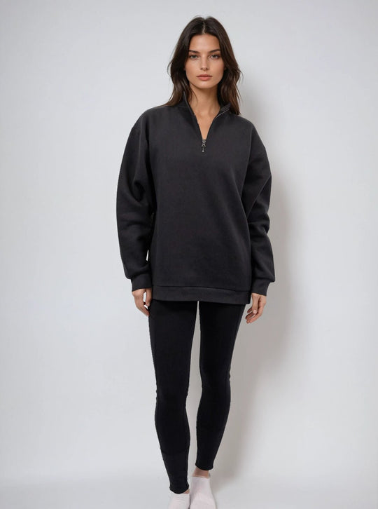 Boyfriend Half - Zip Sweatshirt - Public Veil