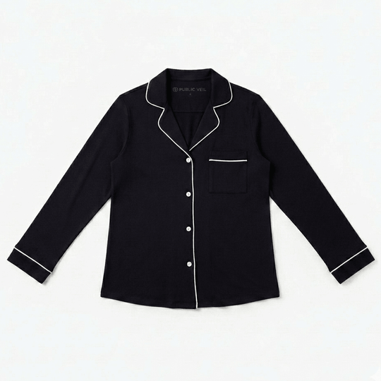 Butter Soft Button Down Pajama Top - Public Veil