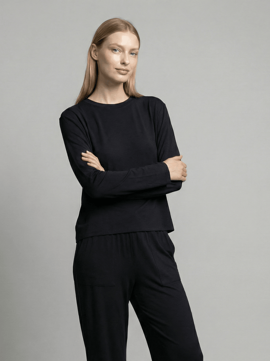 Butter Soft Long Sleeve Pajama Tee - Public Veil