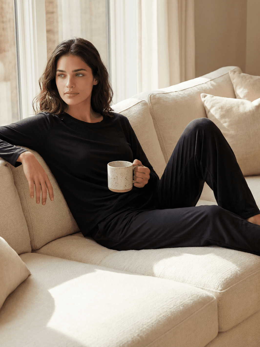 Butter Soft Long Sleeve Pajama Tee - Public Veil