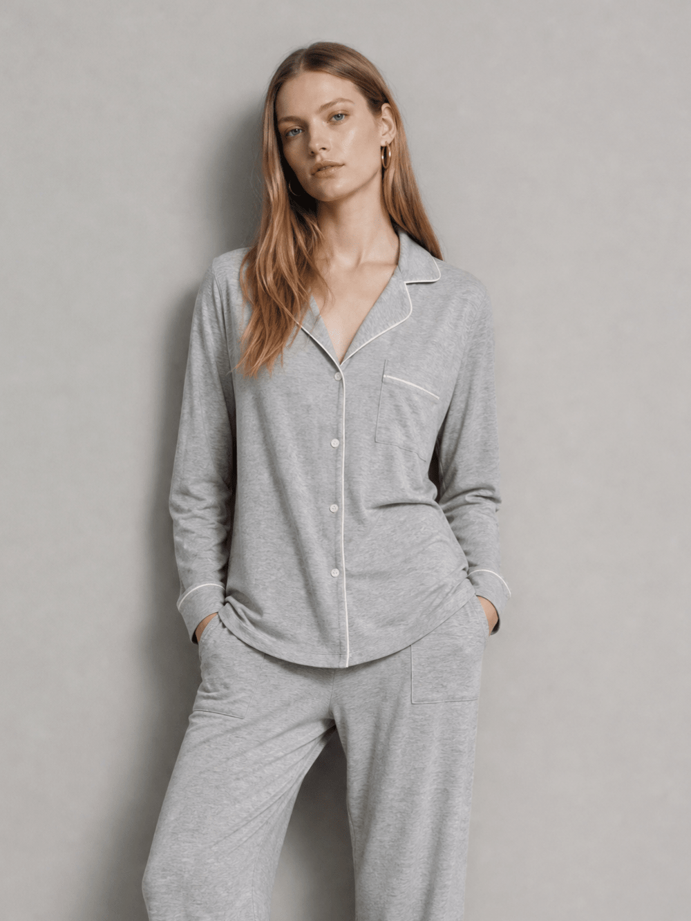Butter Soft Pajama Set | Button Down & Pant - Public Veil
