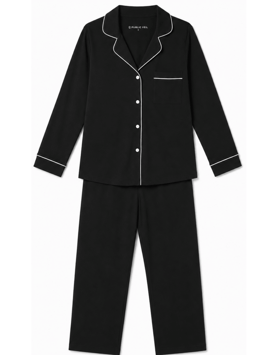 Butter Soft Pajama Set | Button Down & Pant - Public Veil