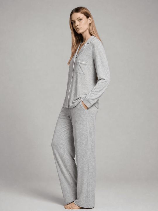 Butter Soft Pajama Set | Button Down & Pant - Public Veil