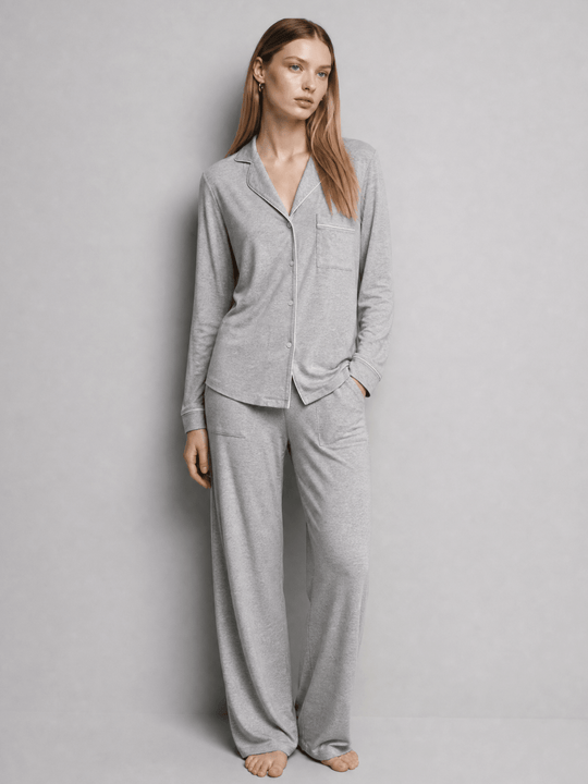 Butter Soft Pajama Set | Button Down & Pant - Public Veil