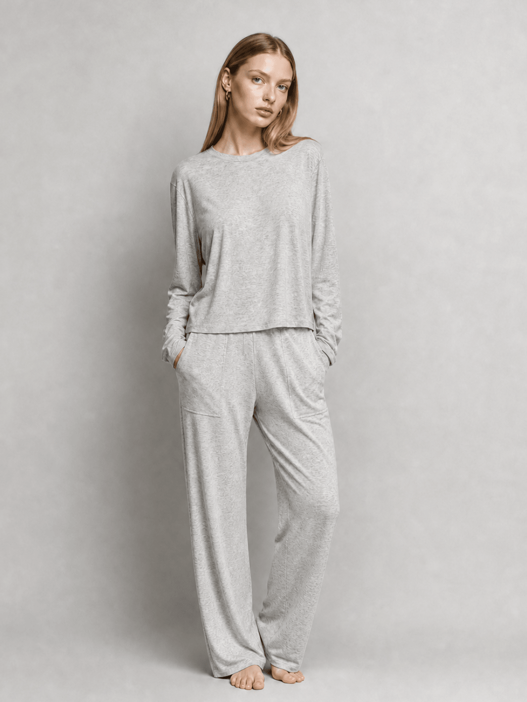 Butter Soft Pajama Set | Long Sleeve Tee &amp; Pant - Public Veil