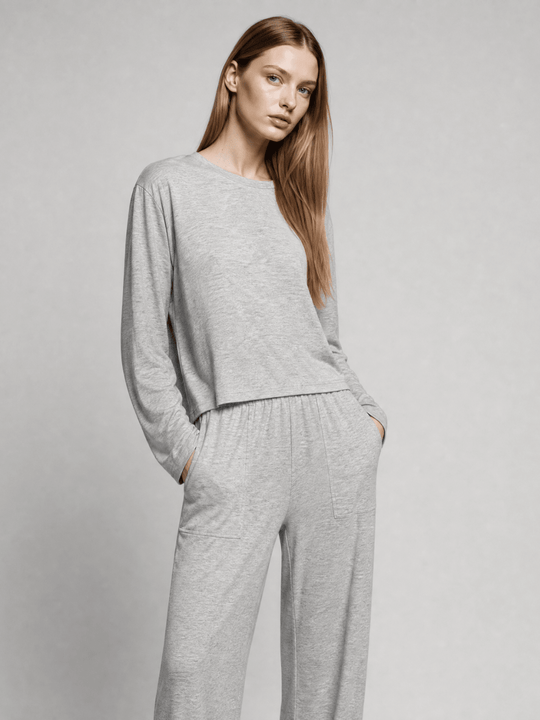 Butter Soft Pajama Set | Long Sleeve Tee &amp; Pant - Public Veil