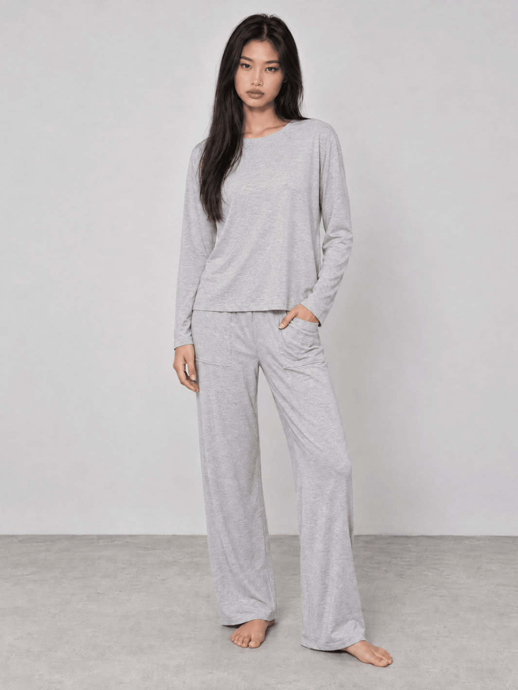 Butter Soft Pajama Set | Long Sleeve Tee & Pant - Public Veil