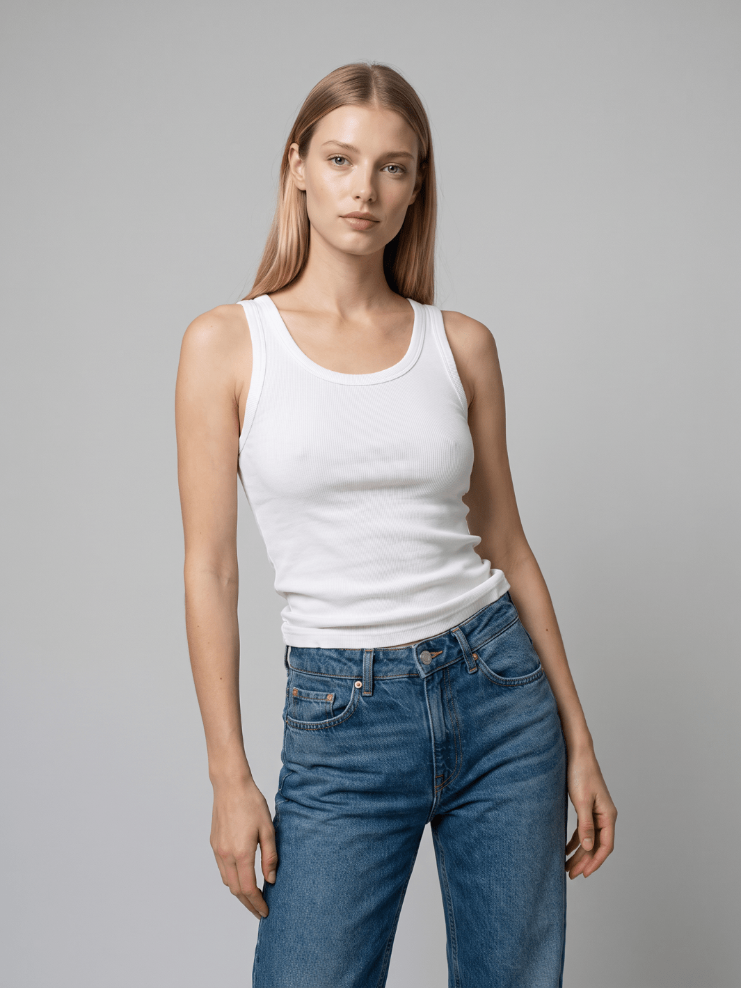 Classic Ribbed Tank - Public Veil