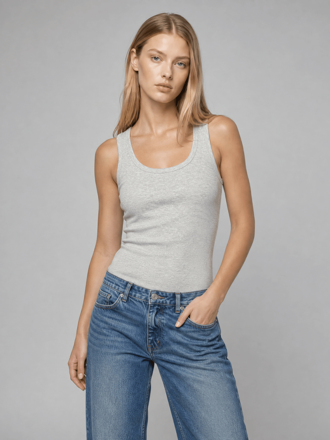 Classic Ribbed Tank - Public Veil