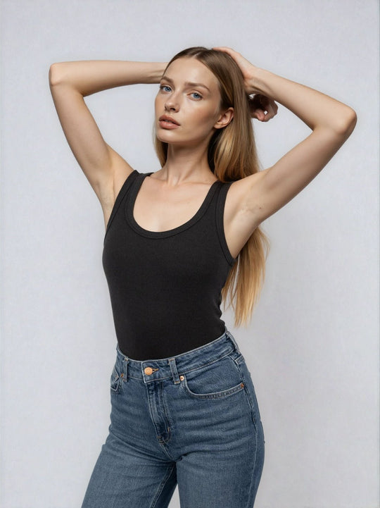 Classic Ribbed Tank - Tuckable - Public Veil