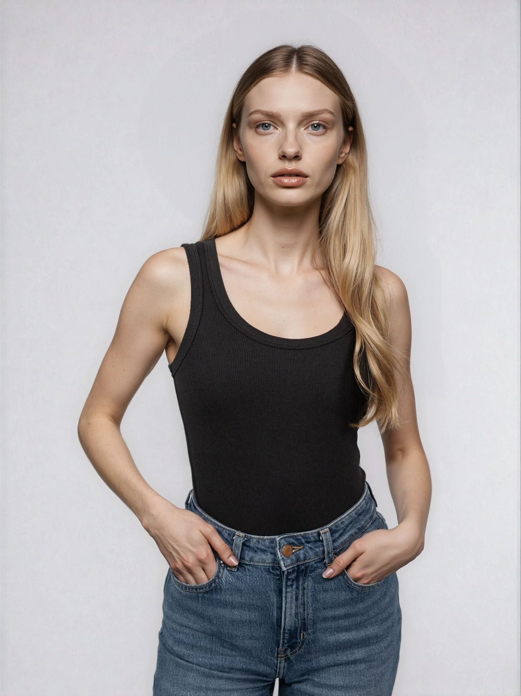 Classic Ribbed Tank - Tuckable - Public Veil
