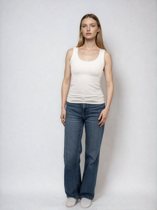 Classic Ribbed Tank - Tuckable - Public Veil