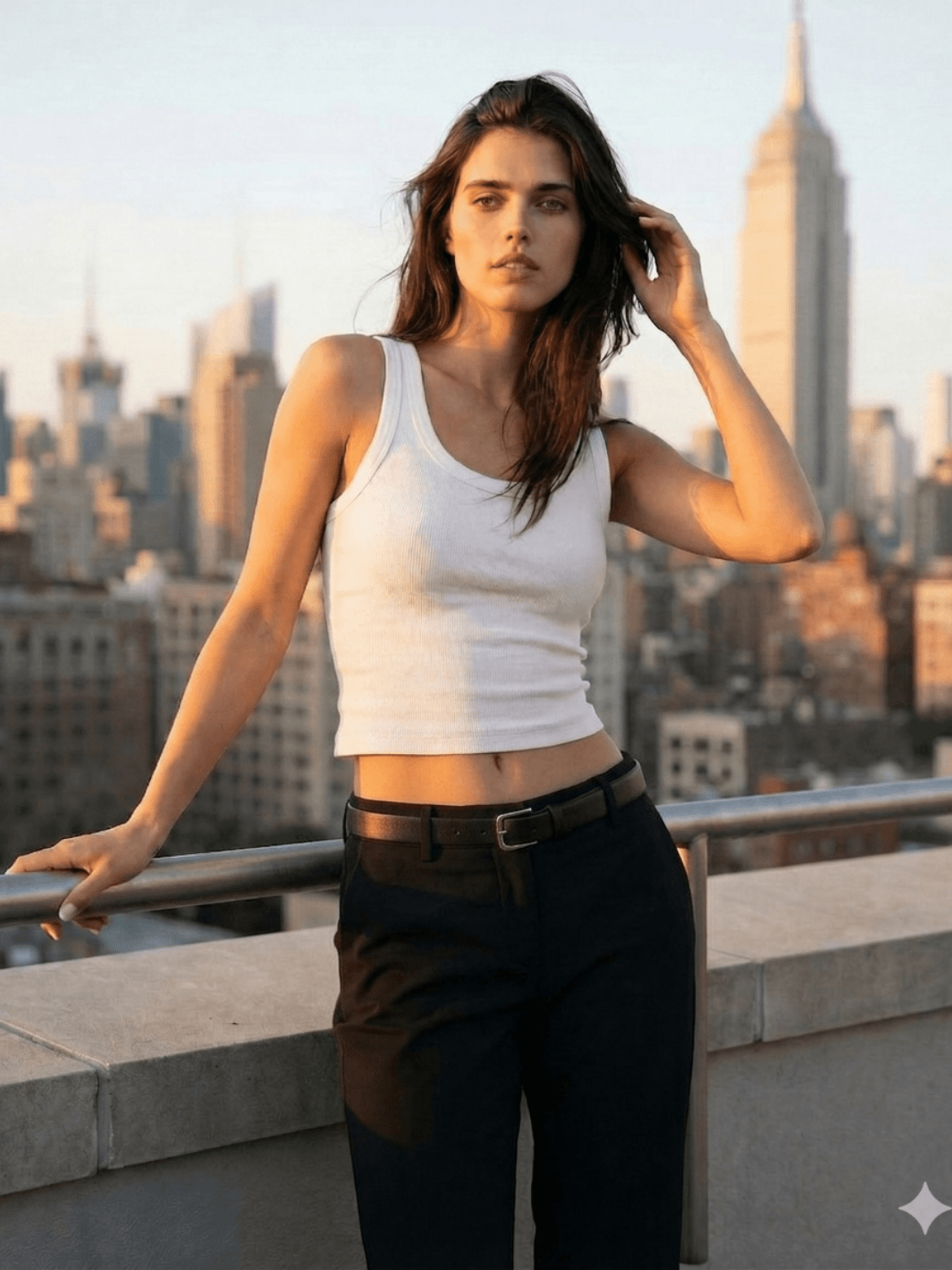 Cropped Classic Ribbed Tank - Public Veil