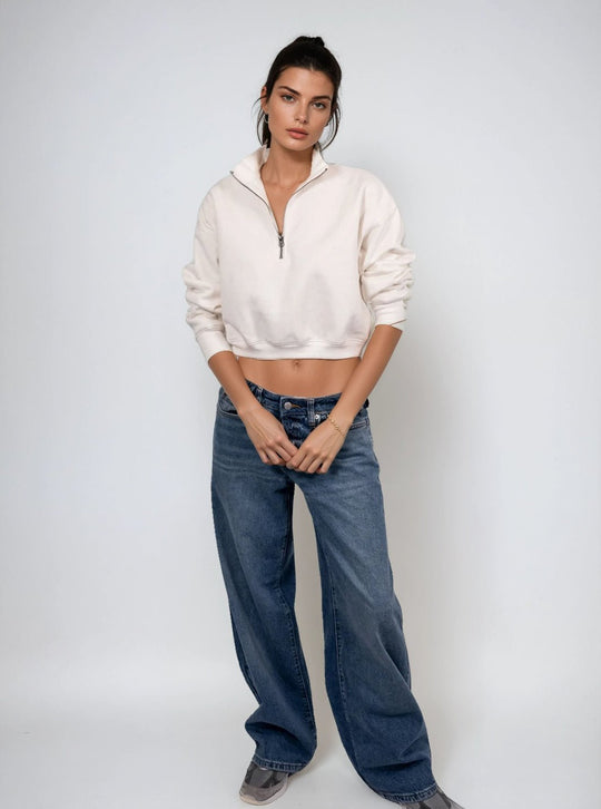 Cropped half - zip - Public Veil