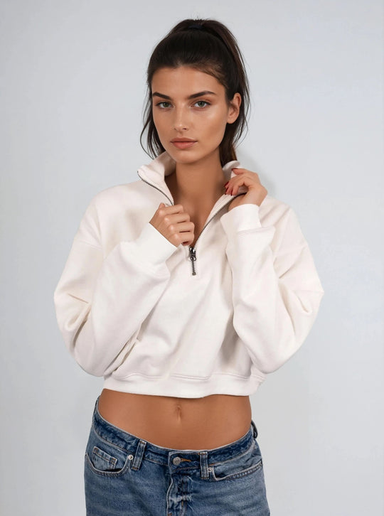 Cropped half - zip - Public Veil