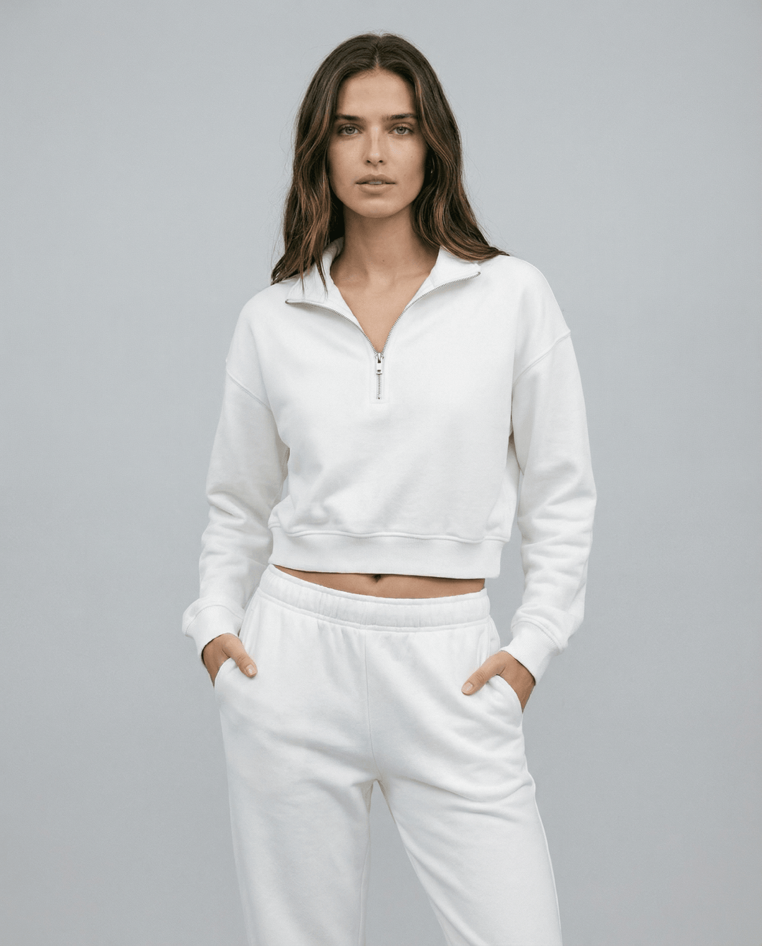 Cropped half - zip - Public Veil