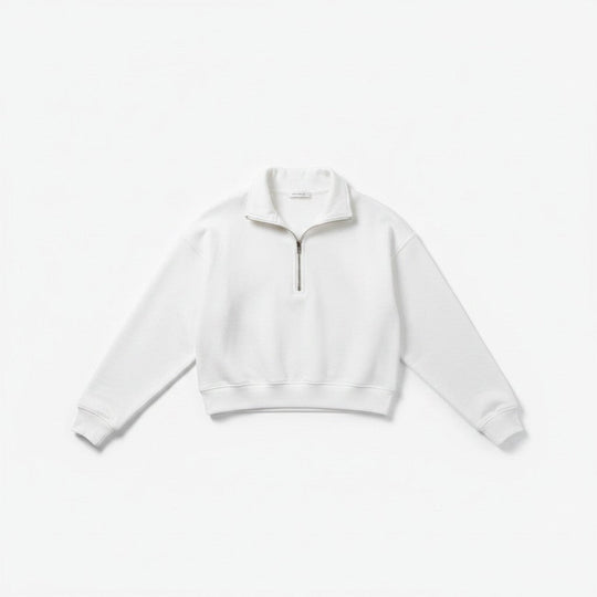 Cropped half - zip - Public Veil