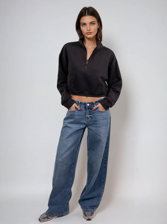Cropped half - zip - Public Veil