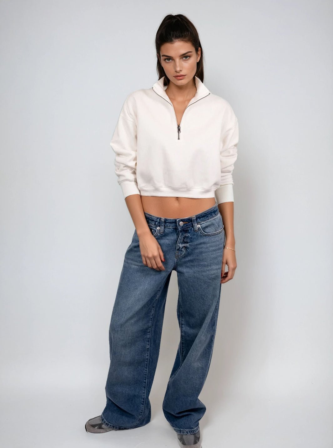 Cropped half - zip - Public Veil