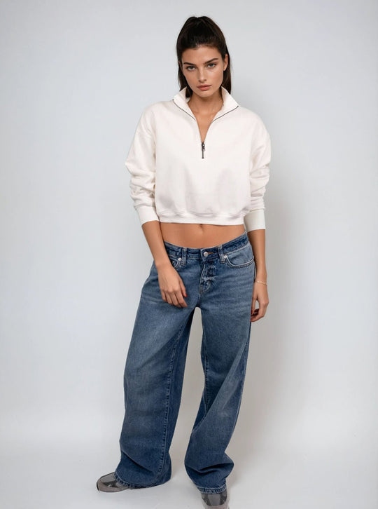 Cropped half - zip - Public Veil