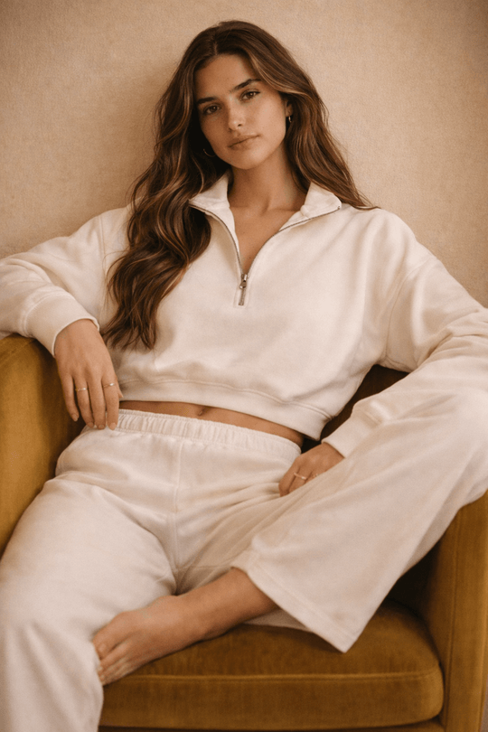 Cropped half - zip - Public Veil