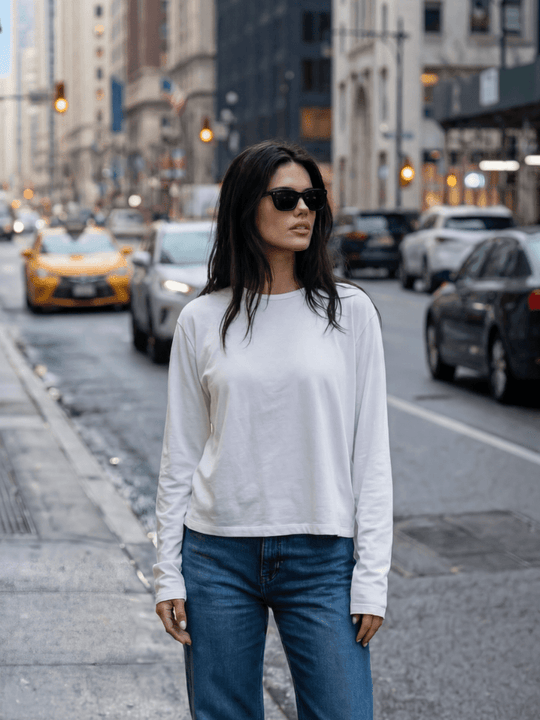 Long Sleeve Boxy Tee - Public Veil