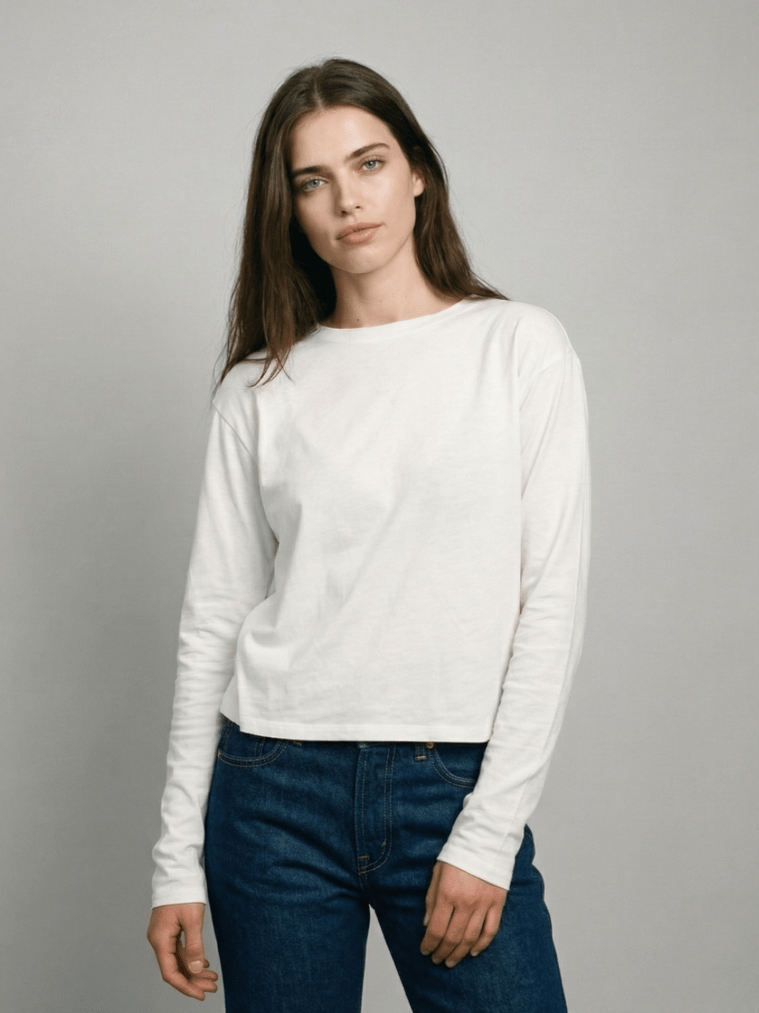 Long Sleeve Boxy Tee - Public Veil