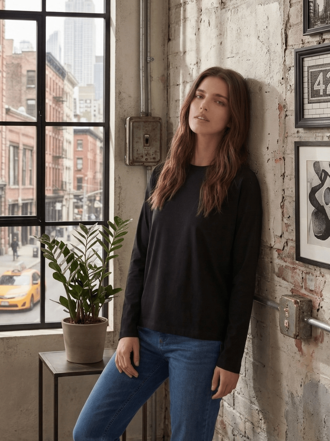 Long Sleeve Boxy Tee - Public Veil