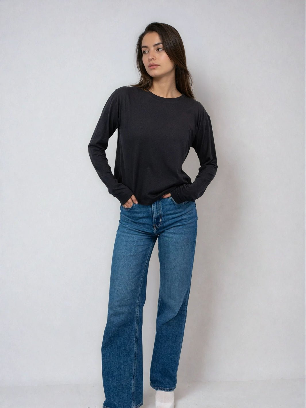 Long Sleeve Boxy Tee - Public Veil