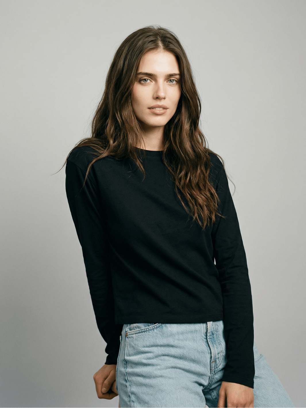 Long Sleeve Boxy Tee - Public Veil