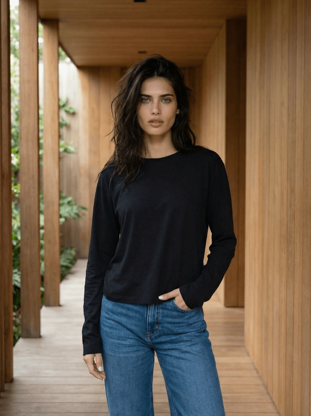 Long Sleeve Boxy Tee - Public Veil