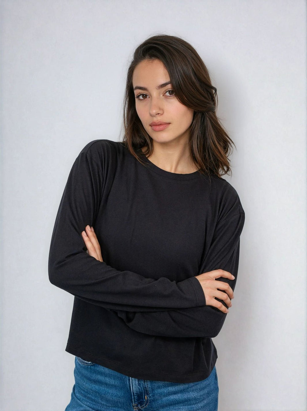 Long Sleeve Boxy Tee - Public Veil