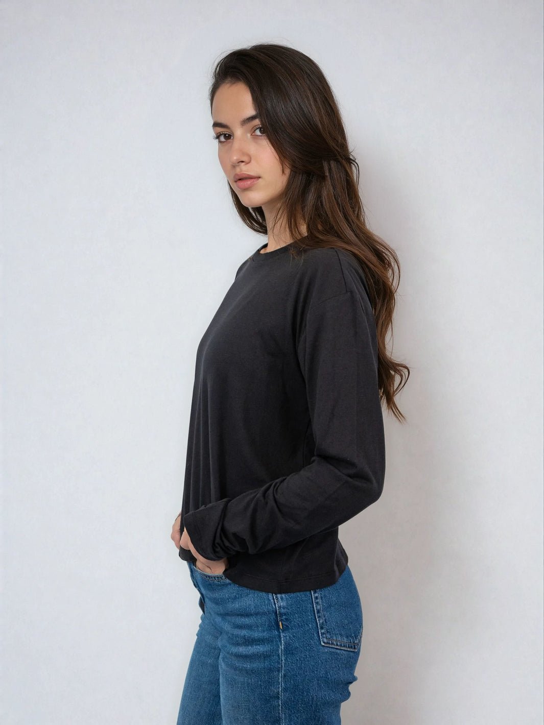Long Sleeve Boxy Tee - Public Veil