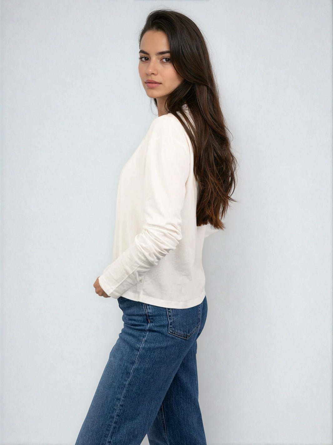 Long Sleeve Boxy Tee - Public Veil