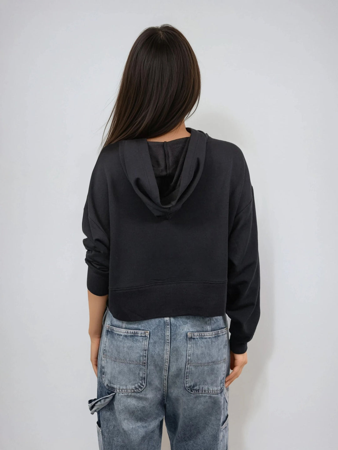 Lounge Cropped Hoodie - Public Veil