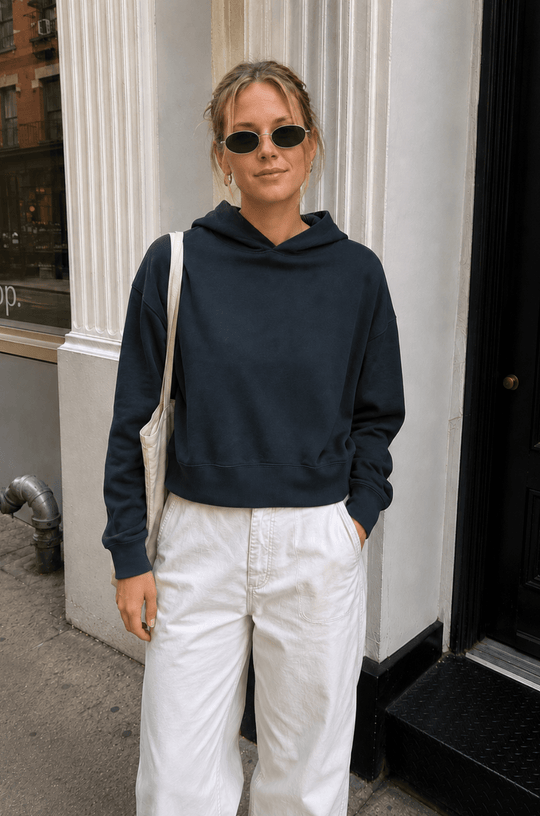 Lounge Cropped Hoodie - Public Veil