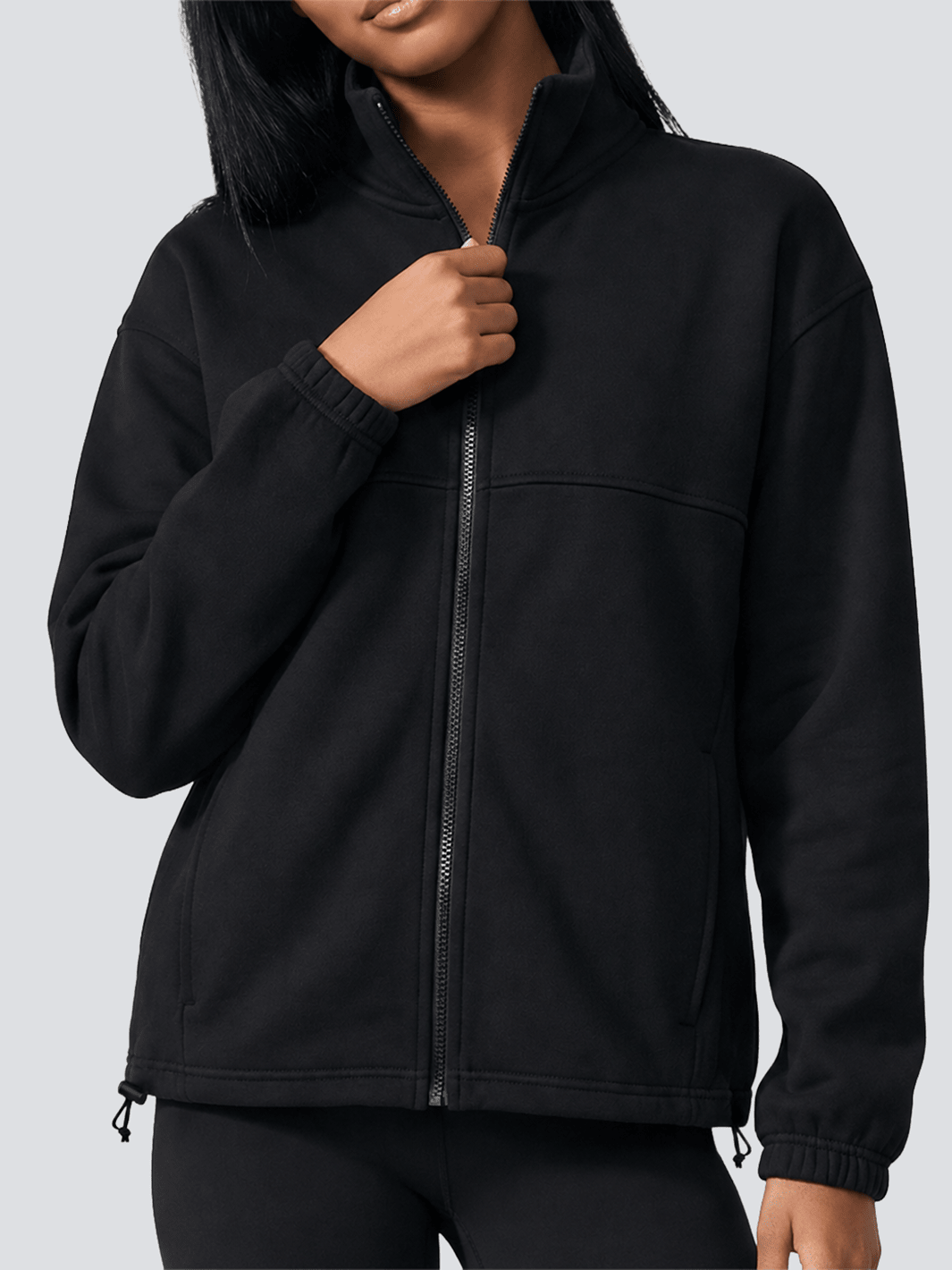 Oversize Full Zip Sweatshirt - Public Veil