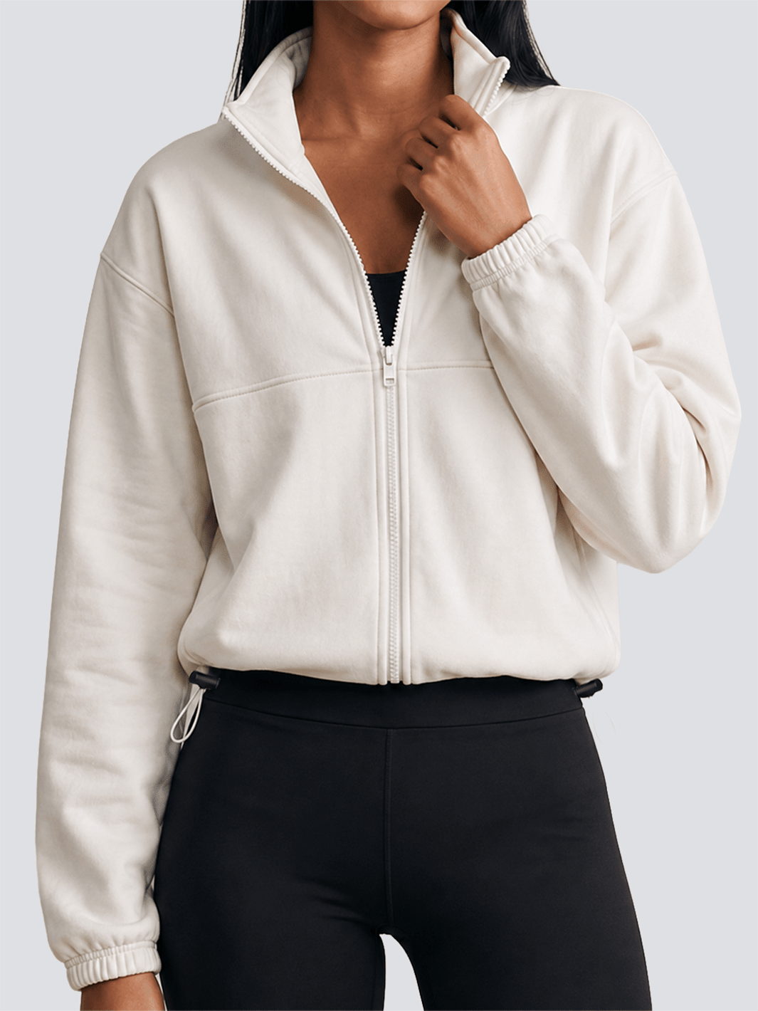 Oversize Full Zip Sweatshirt - Public Veil