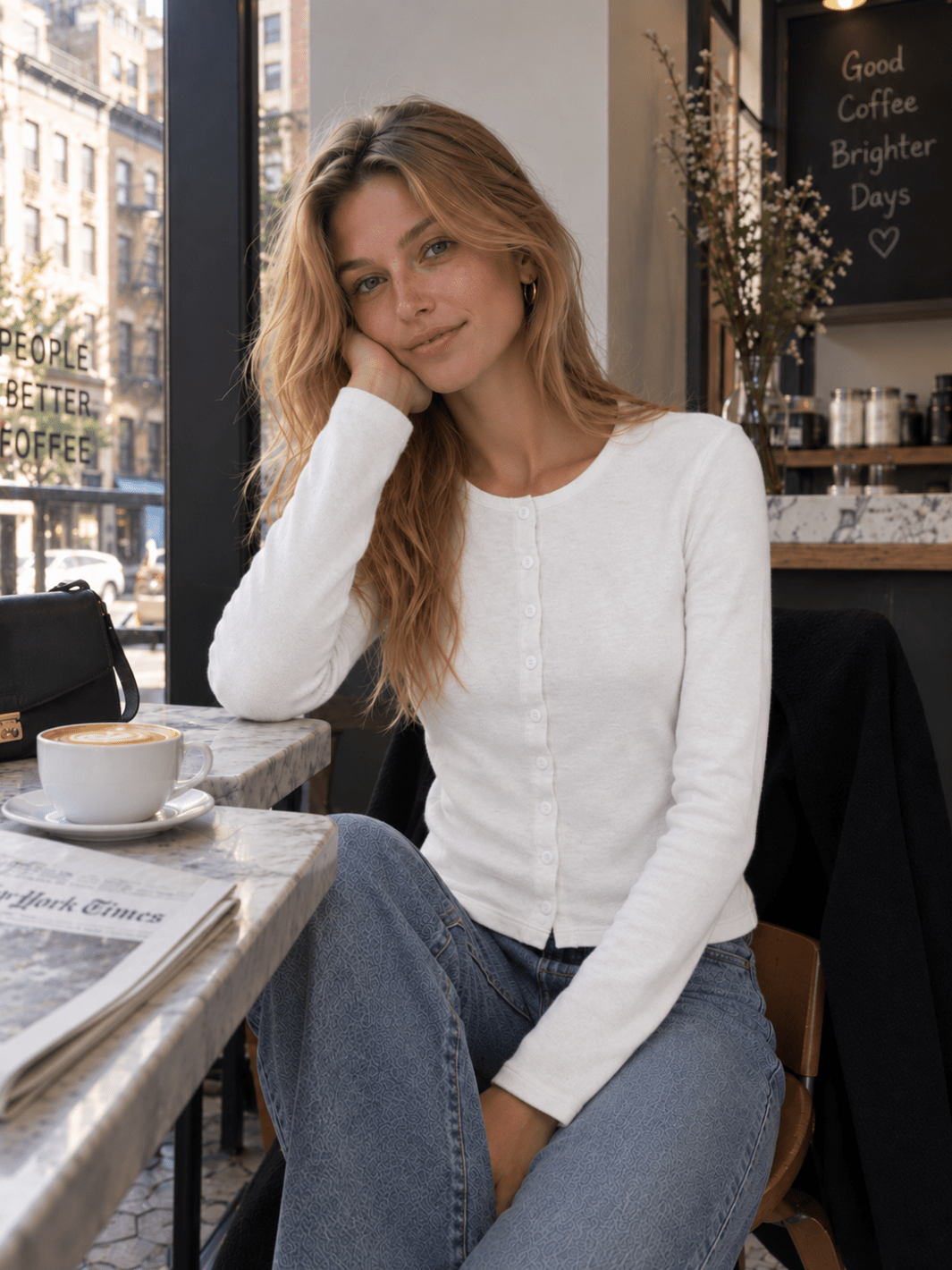 Ribbed Cardigan - Public Veil